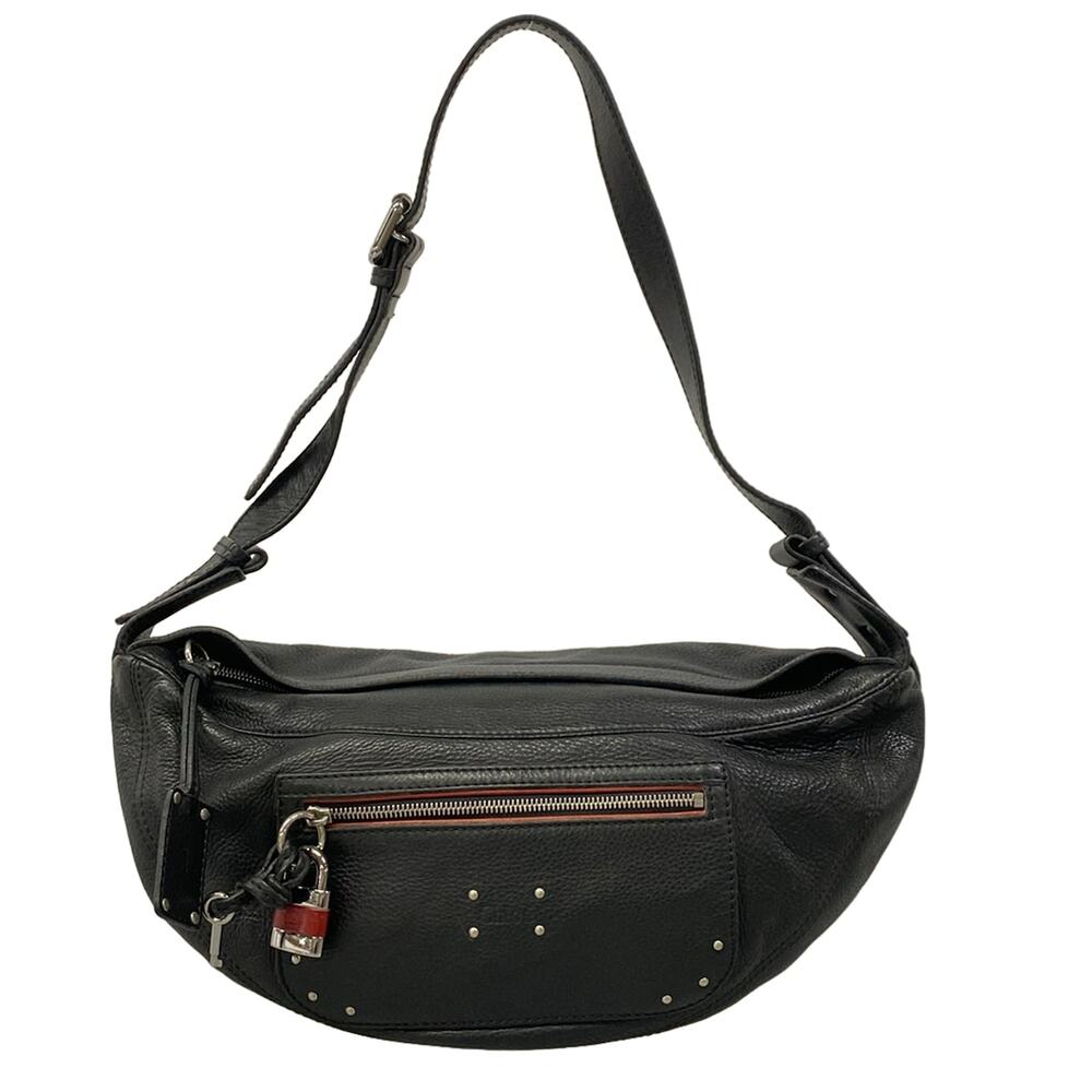 Chlo Mr. Paddington Shoulder Bag Black Red